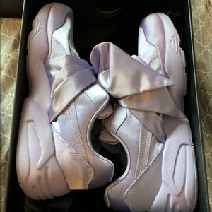Puma Fenty purple bow sneakers
